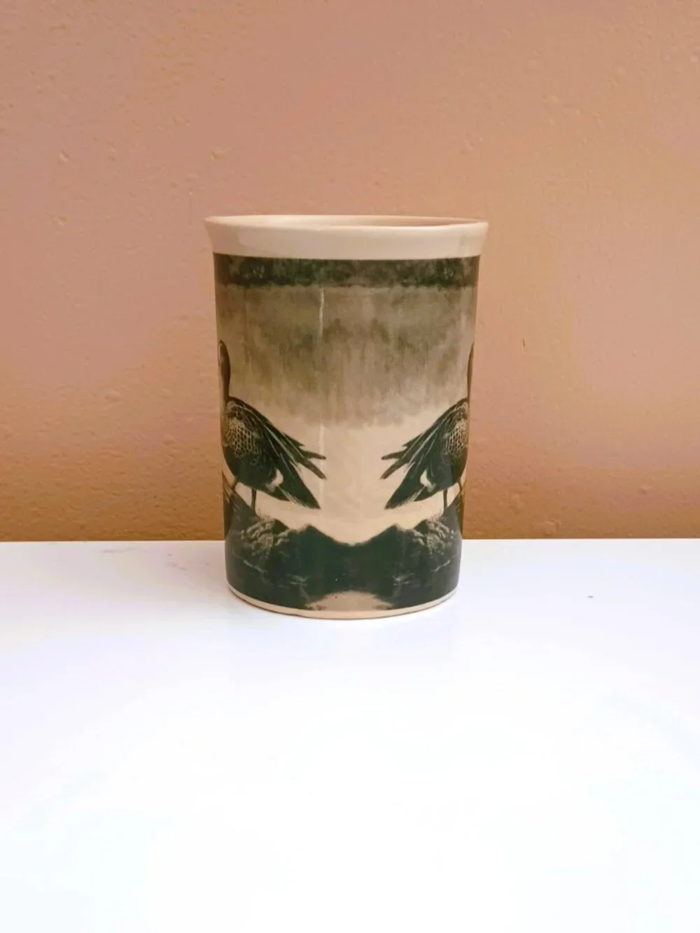Field and Stream Set of 2 Cups Duck & Whitetail Deer Wild Life Beige Mug